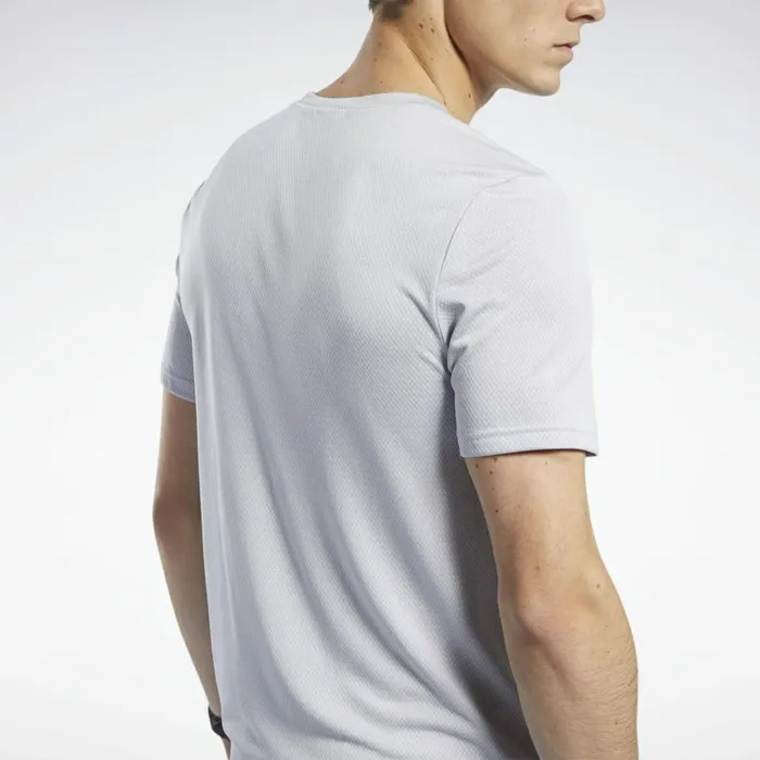 TShirts and Graphic Tees Mens Reebok Workout Ready Melange Tee Sterling Grey