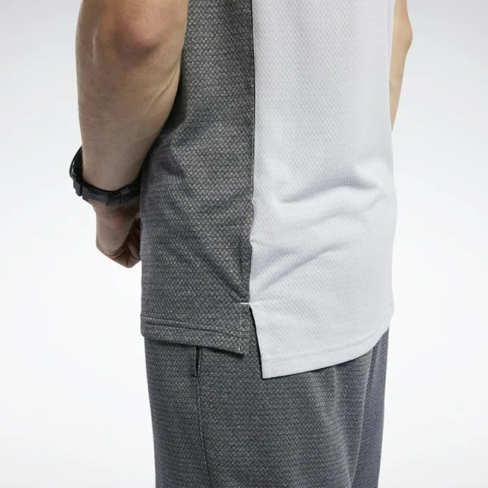 TShirts and Graphic Tees Mens Reebok Workout Ready Melange Tee Sterling Grey