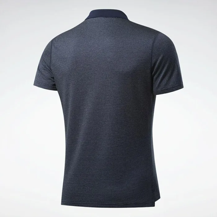 TShirts and Graphic Tees Mens Reebok Workout Ready Striped Polo Shirt Vector Navy