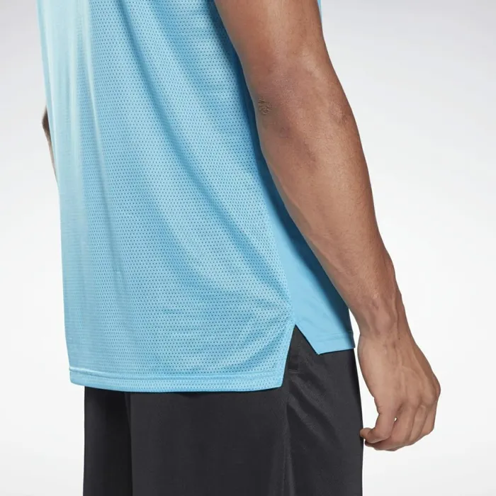 TShirts and Graphic Tees Mens Reebok Workout Ready Tech TShirt Aqua