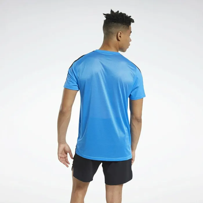 TShirts and Graphic Tees Mens Reebok Workout Ready Tech Tee Horizon Blue