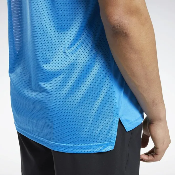 TShirts and Graphic Tees Mens Reebok Workout Ready Tech Tee Horizon Blue
