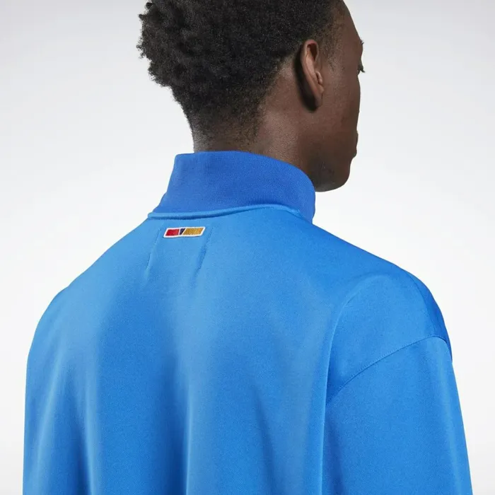TShirts and Graphic Tees MensWomens Reebok By Pyer Moss Mock Neck Track Shirt Vital Blue