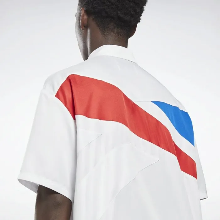 TShirts and Graphic Tees MensWomens Reebok By Pyer Moss Short Sleeve Cropped ButtonDown Shirt White