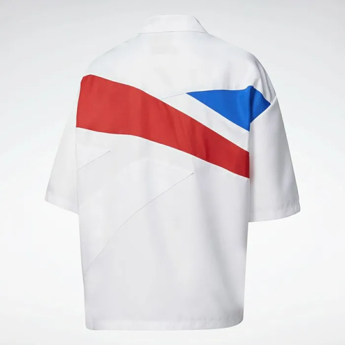 TShirts and Graphic Tees MensWomens Reebok By Pyer Moss Short Sleeve Cropped ButtonDown Shirt White