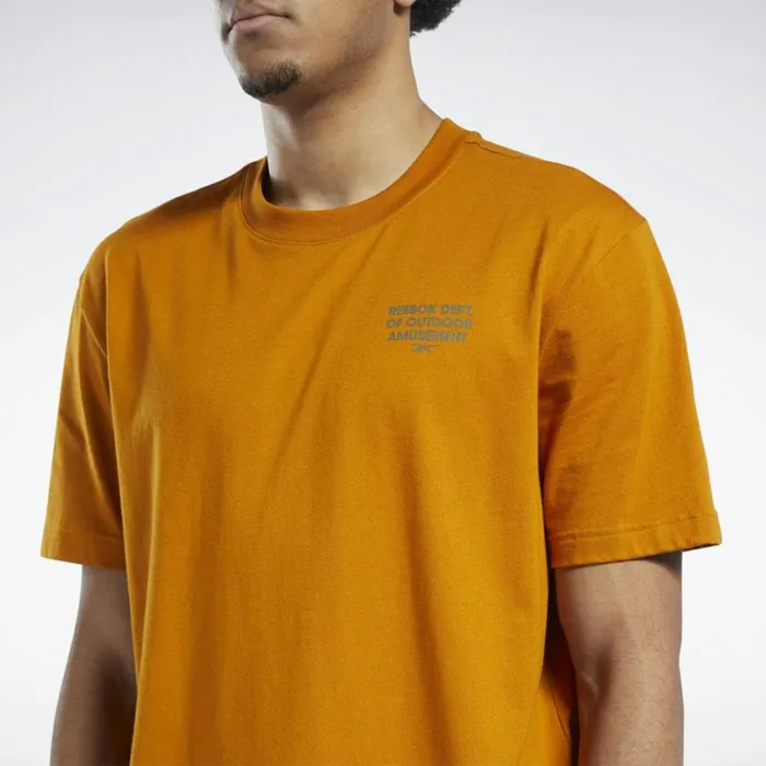 TShirts and Graphic Tees MensWomens Reebok Classics Camping Graphic TShirt Radiant Ochre