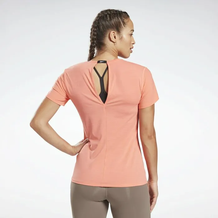 TShirts and Graphic Tees Womens Reebok Activchill Athletic TShirt Twisted Coral