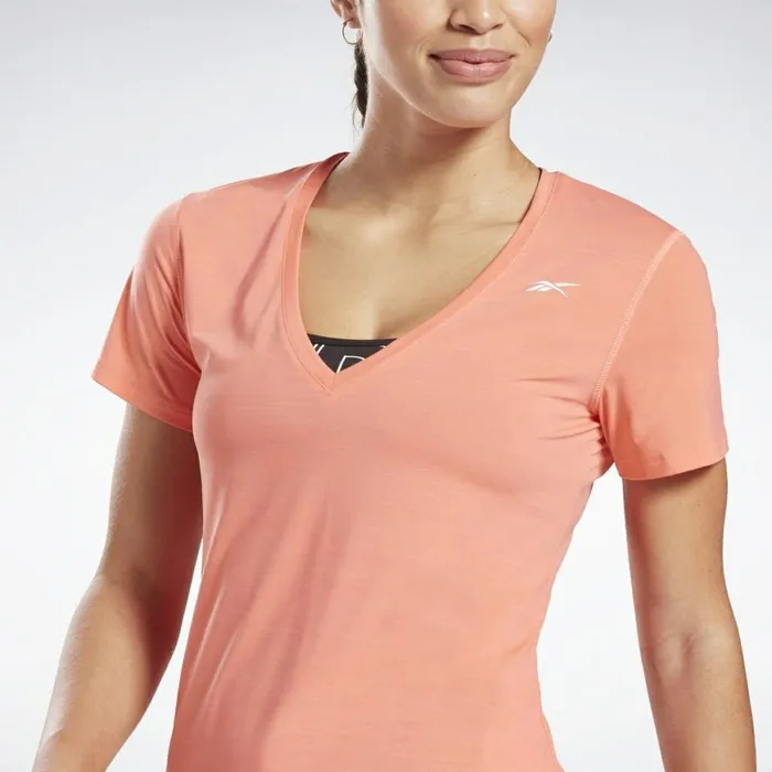 TShirts and Graphic Tees Womens Reebok Activchill Athletic TShirt Twisted Coral