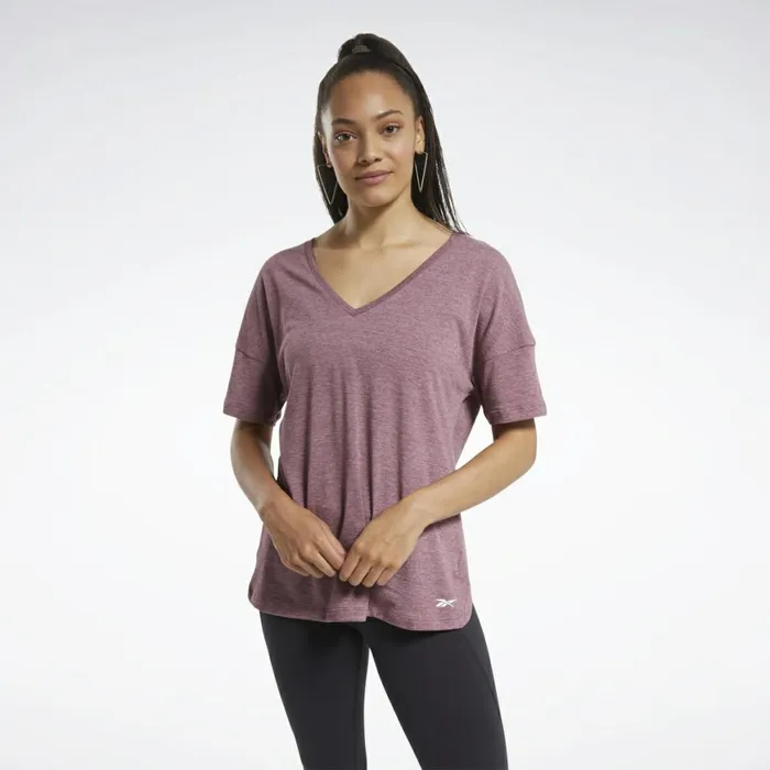 TShirts and Graphic Tees Womens Reebok ACTIVCHILLCOTTON Tee Maroon