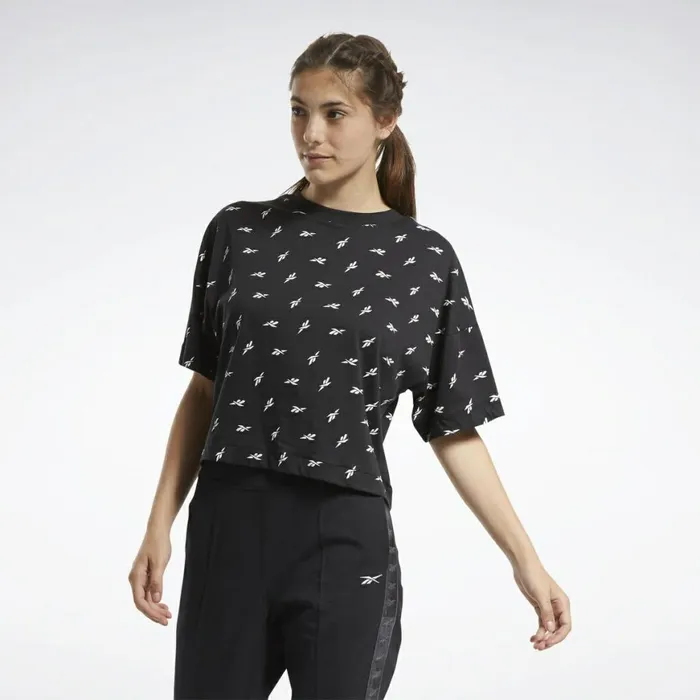 TShirts and Graphic Tees Womens Reebok Allover Vector Tee Black