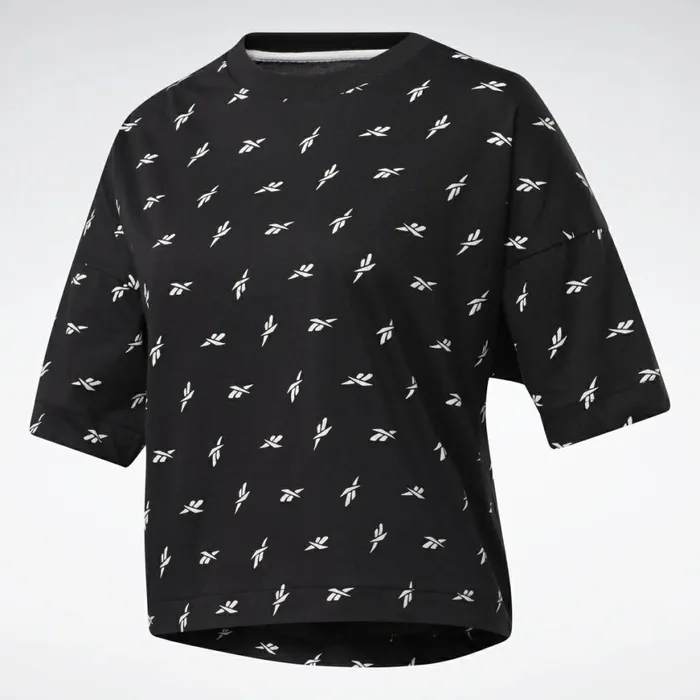 TShirts and Graphic Tees Womens Reebok Allover Vector Tee Black