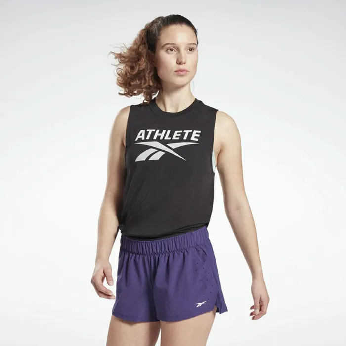 TShirts and Graphic Tees Womens Reebok Athlete Vector Tank Top Black