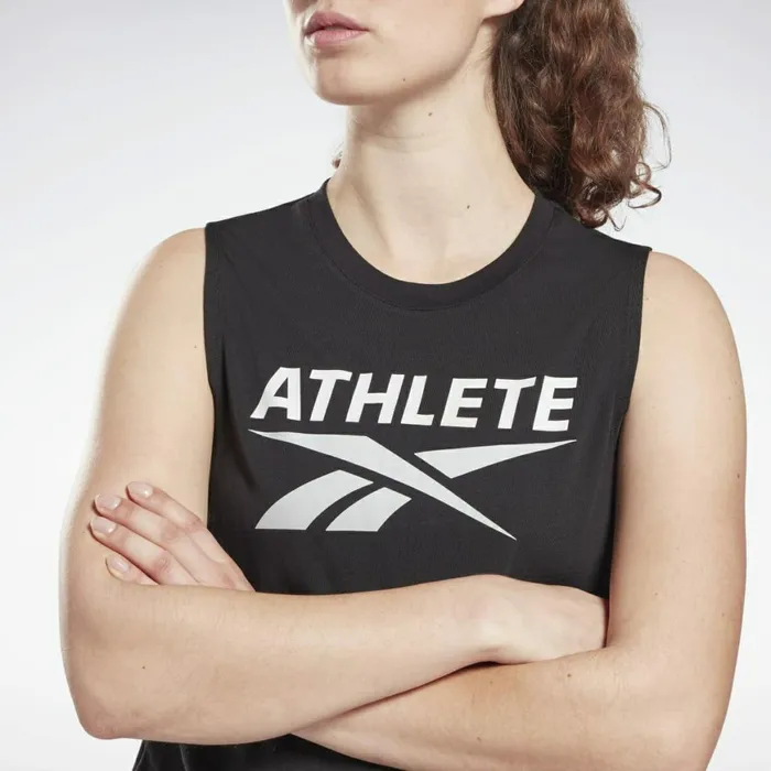 TShirts and Graphic Tees Womens Reebok Athlete Vector Tank Top Black