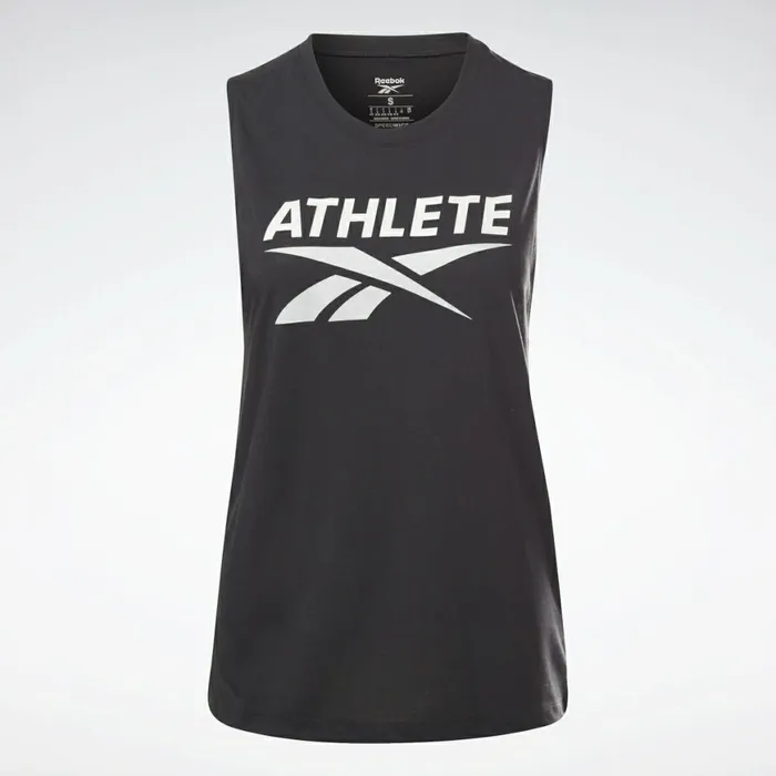 TShirts and Graphic Tees Womens Reebok Athlete Vector Tank Top Black