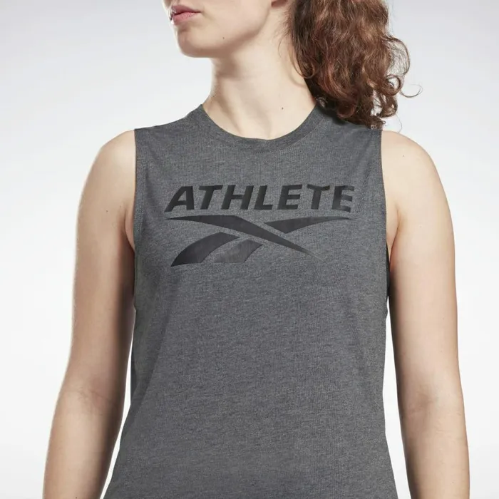 TShirts and Graphic Tees Womens Reebok Athlete Vector Tank Top Dark Grey Heather