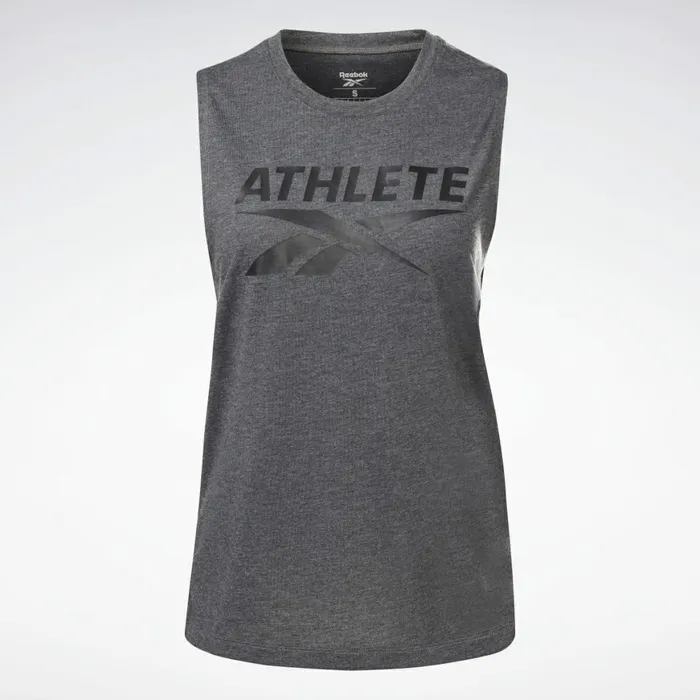TShirts and Graphic Tees Womens Reebok Athlete Vector Tank Top Dark Grey Heather