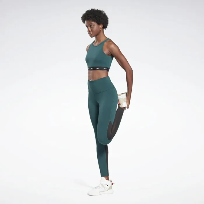 TShirts and Graphic Tees Womens Reebok Beyond The Sweat Crop Top Forest Green