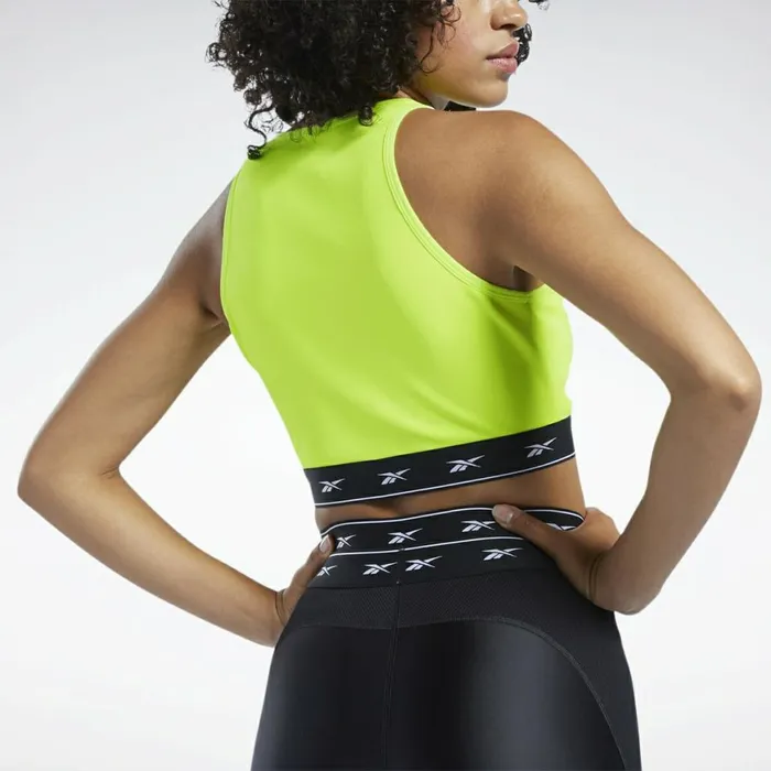 TShirts and Graphic Tees Womens Reebok Beyond The Sweat Crop Top Yellow Flare