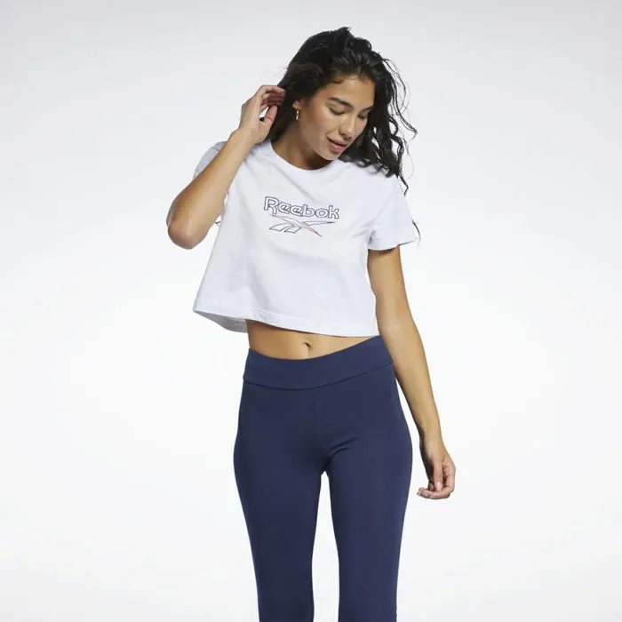 TShirts and Graphic Tees Womens Reebok Classics Foundation Big Logo TShirt White Melange