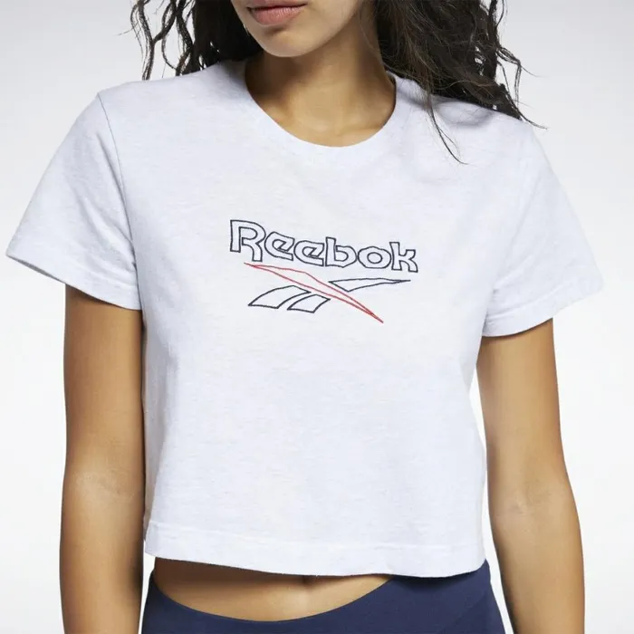 TShirts and Graphic Tees Womens Reebok Classics Foundation Big Logo TShirt White Melange