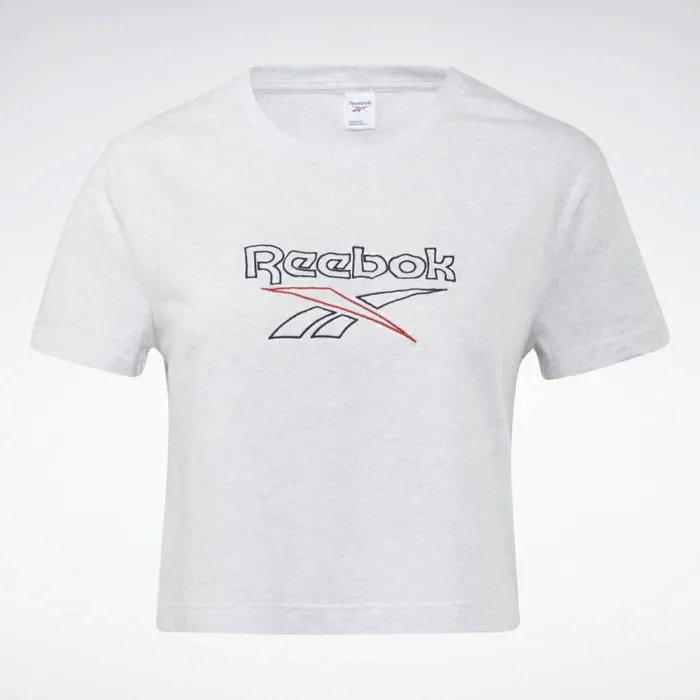 TShirts and Graphic Tees Womens Reebok Classics Foundation Big Logo TShirt White Melange