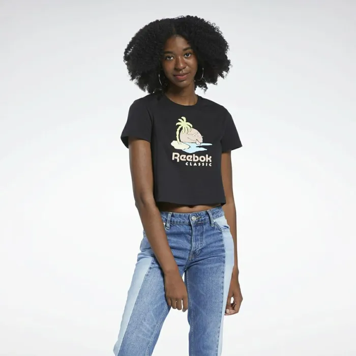 TShirts and Graphic Tees Womens Reebok Classics Graphic TShirt Black