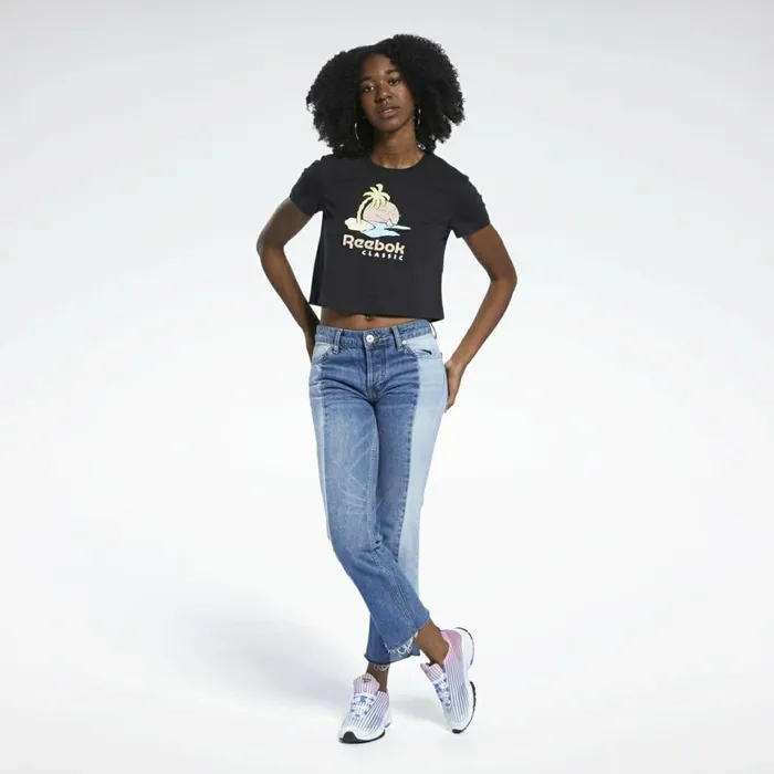 TShirts and Graphic Tees Womens Reebok Classics Graphic TShirt Black