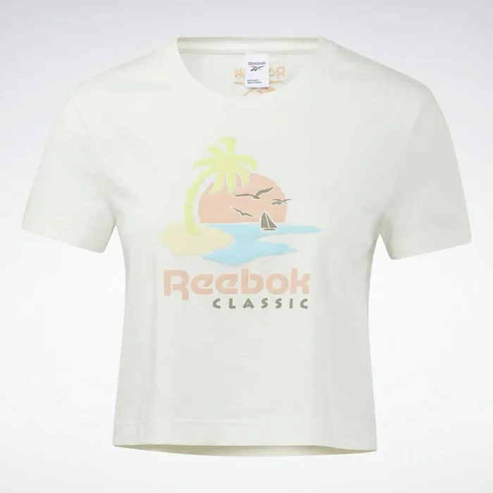 TShirts and Graphic Tees Womens Reebok Classics Graphic TShirt Chalk