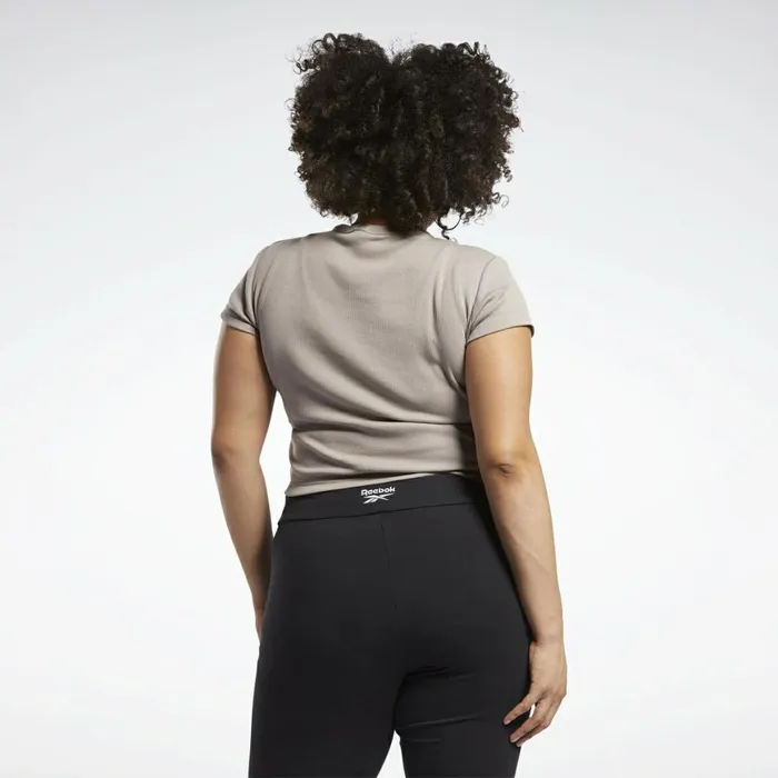 TShirts and Graphic Tees Womens Reebok Classics Ribbed TShirt Plus Size Boulder Grey