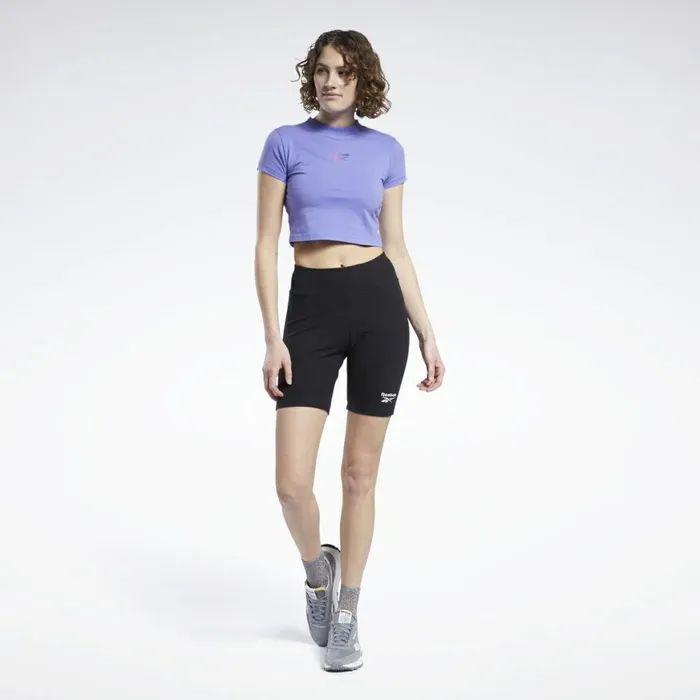 TShirts and Graphic Tees Womens Reebok Classics Tight Cropped Top Hyper Purple