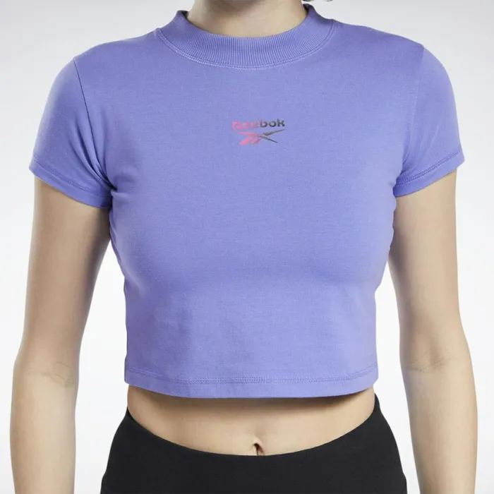 TShirts and Graphic Tees Womens Reebok Classics Tight Cropped Top Hyper Purple