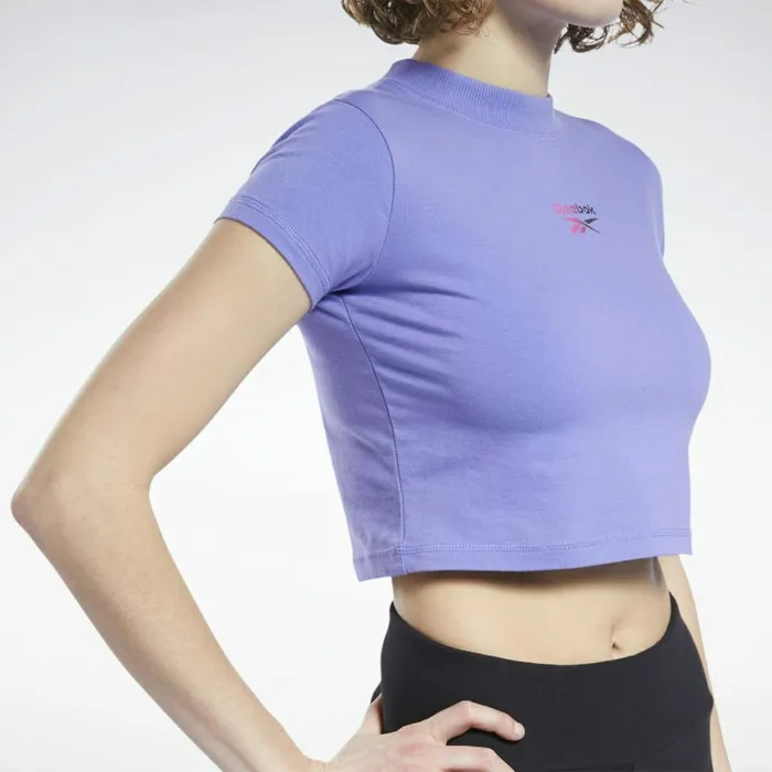 TShirts and Graphic Tees Womens Reebok Classics Tight Cropped Top Hyper Purple