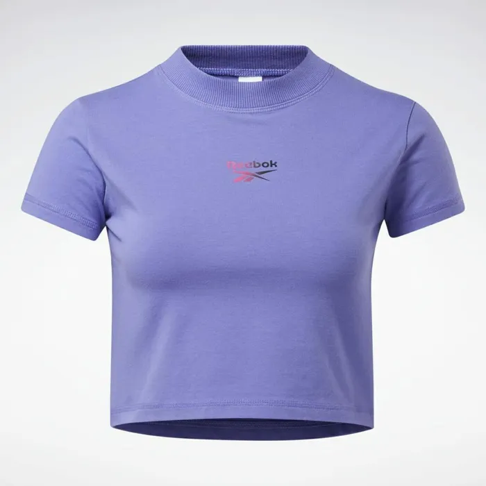 TShirts and Graphic Tees Womens Reebok Classics Tight Cropped Top Hyper Purple