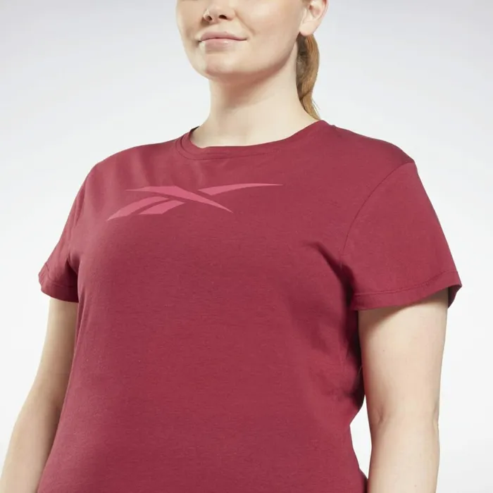 TShirts and Graphic Tees Womens Reebok Graphic Vector TShirt Plus Size Punch Berry