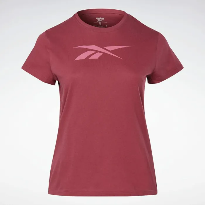 TShirts and Graphic Tees Womens Reebok Graphic Vector TShirt Plus Size Punch Berry