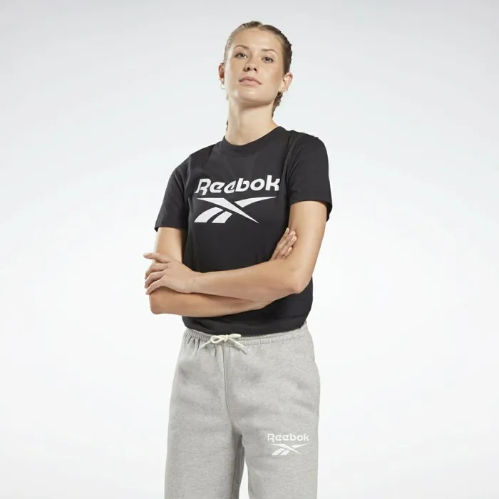 TShirts and Graphic Tees Womens Reebok Identity Logo TShirt Black