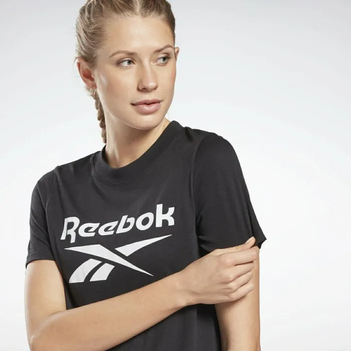 TShirts and Graphic Tees Womens Reebok Identity Logo TShirt Black