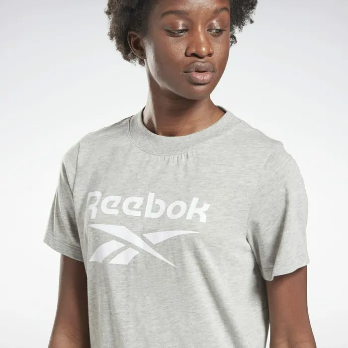 TShirts and Graphic Tees Womens Reebok Identity Logo TShirt Medium Grey Heather White