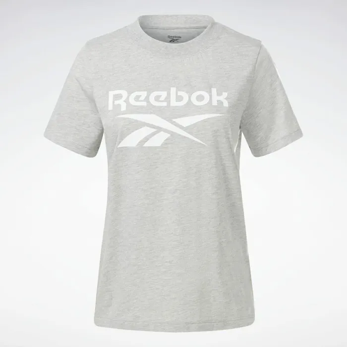 TShirts and Graphic Tees Womens Reebok Identity Logo TShirt Medium Grey Heather White