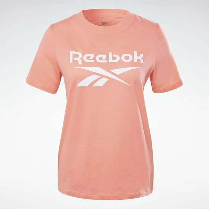 TShirts and Graphic Tees Womens Reebok Identity Logo TShirt Twisted Coral