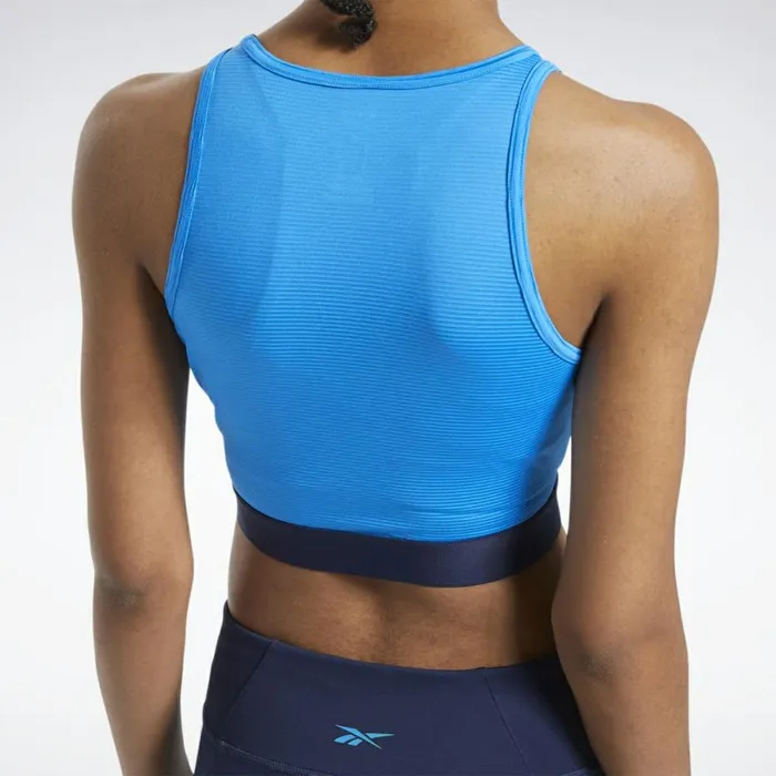 TShirts and Graphic Tees Womens Reebok Mesh Crop Top Horizon Blue