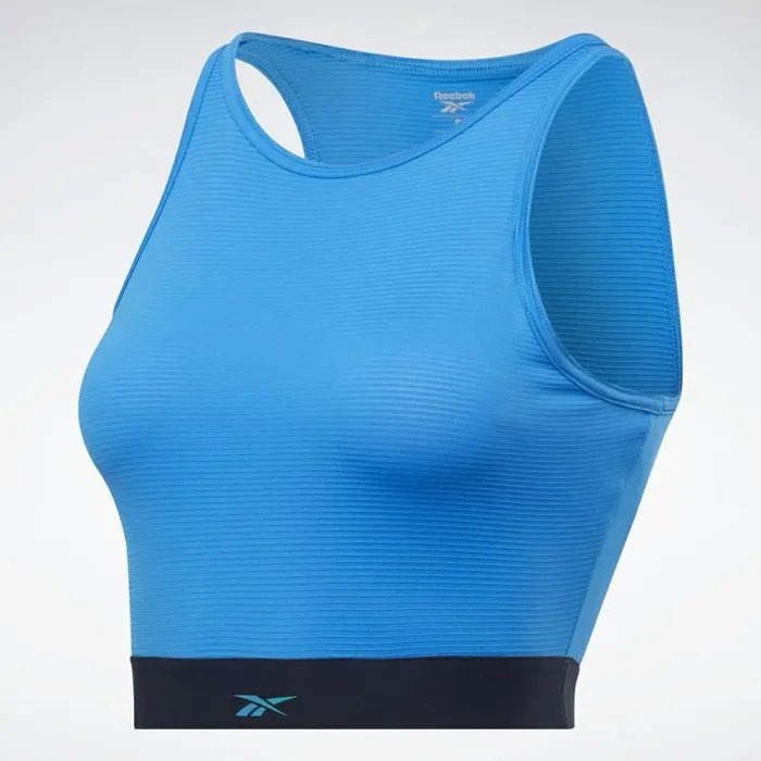 TShirts and Graphic Tees Womens Reebok Mesh Crop Top Horizon Blue