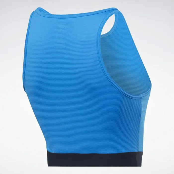 TShirts and Graphic Tees Womens Reebok Mesh Crop Top Horizon Blue