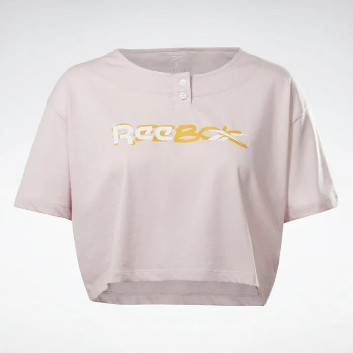 TShirts and Graphic Tees Womens Reebok MYT Cropped TShirt Frost Berry