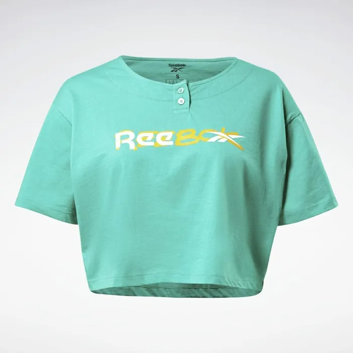 TShirts and Graphic Tees Womens Reebok MYT Cropped TShirt Future Teal