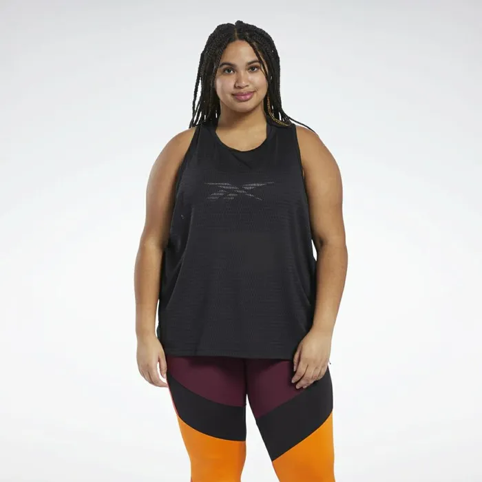TShirts and Graphic Tees Womens Reebok Perforated Tank Top Black