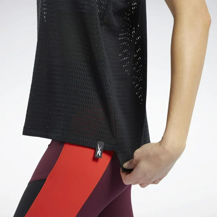 TShirts and Graphic Tees Womens Reebok Perforated Tank Top Black