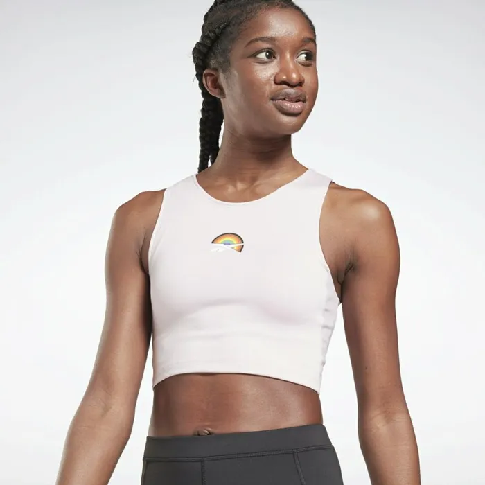 TShirts and Graphic Tees Womens Reebok Pride Crop Top Frost Berry