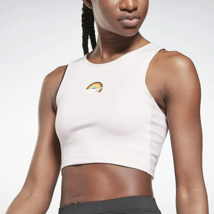 TShirts and Graphic Tees Womens Reebok Pride Crop Top Frost Berry