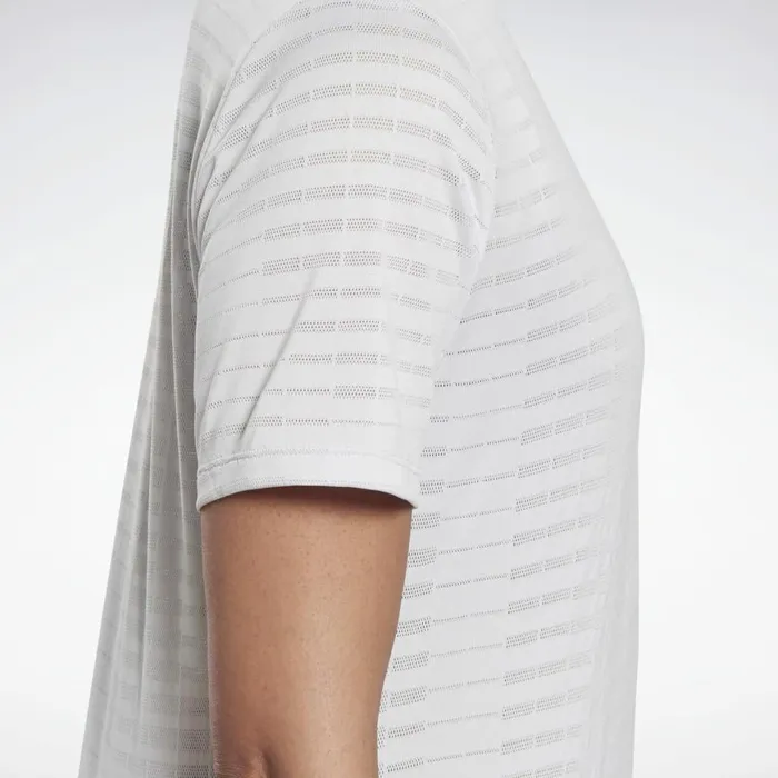 TShirts and Graphic Tees Womens Reebok Run Jacquard Tee Porcelain